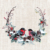 Dunisoft® textil hatású karácsonyi, téli koszorú, madár mintás Szalvéta, 40 x 40 cm