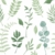 Duni® Tissue Szalvéta, zöld levelek mintás, 33 x 33 cm, 1/4 hajtású, 3-rétegű, 20 db/csomag