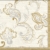 Dunisoft® textil hatású Szalvéta, krém-arany mintás, 40 x 40 cm, 1/4 hajtású, 12 db/csomag