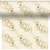 Dunicel® textil hatású papír Asztali futó, 3in1, krém-arany csillag mintás, 0,40 x 4,8 m, nem vízálló