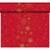 Bio Dunicel® textil hatású Asztali futó, piros-arany csillag mintás, nagy kiszerelésű 0,4 x 24 m