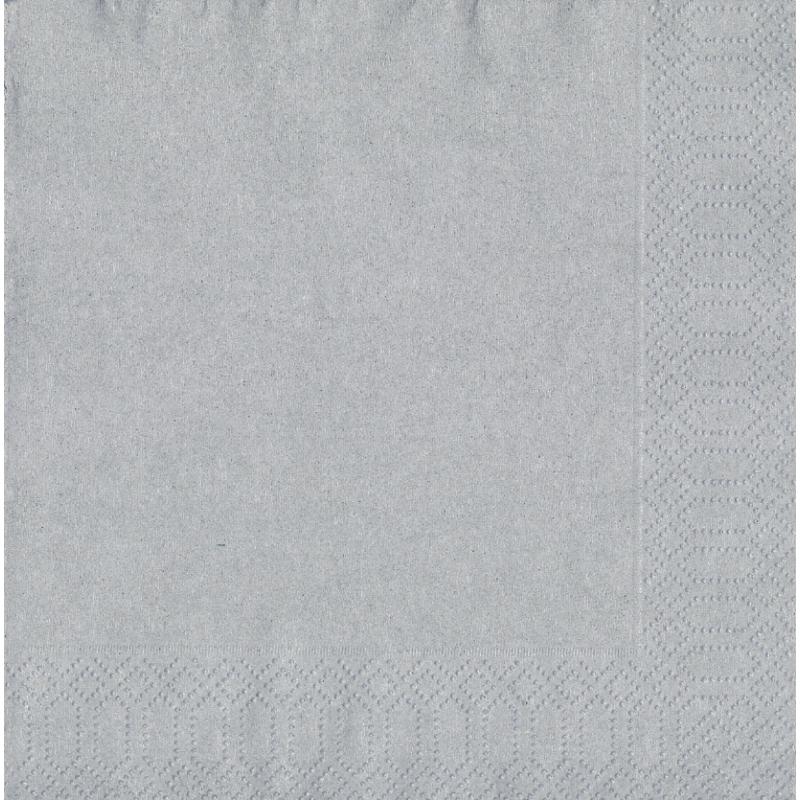 Tissue Szalvéta, ezüst, 33 x 33 cm, 3-rétegű