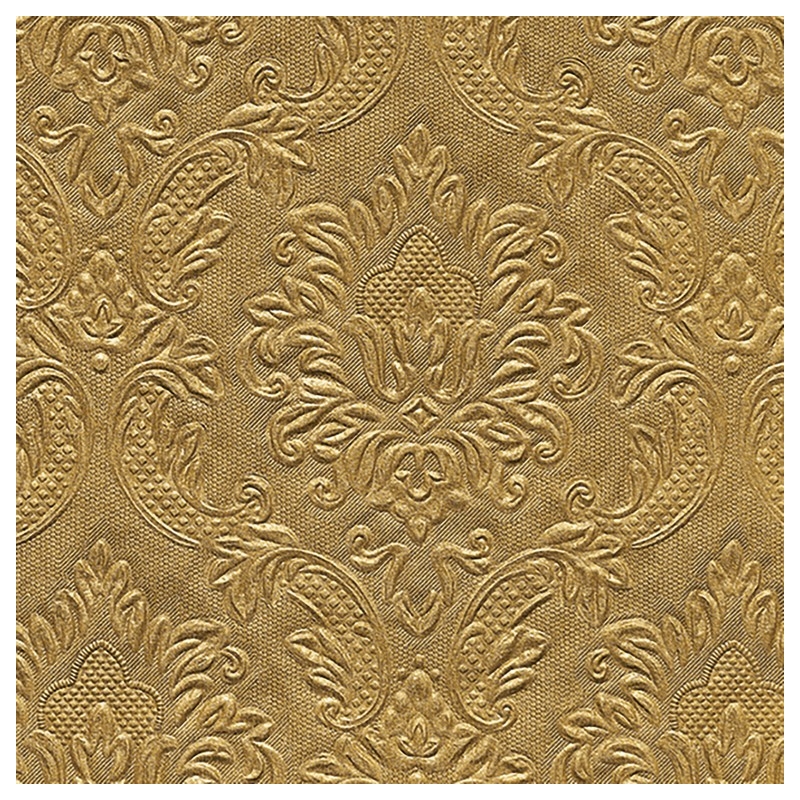 Paper+Design Tissue Szalvéta, dombornyomott, arany, 24 x 24 cm, 3-rétegű