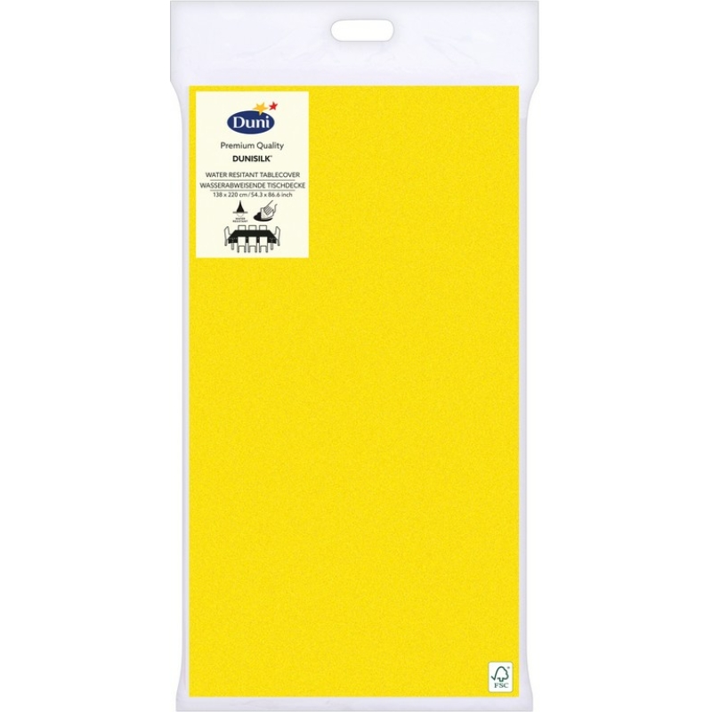 Dunisilk® Asztalterítő sárga, 138 x 220 cm, vízálló