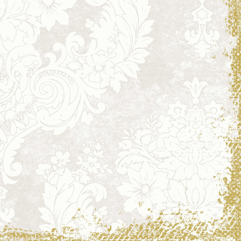 Duni® klasszikus 4-rétegű dombornyomott mintás Szalvéta, 40 x 40 cm, törtfehér színű