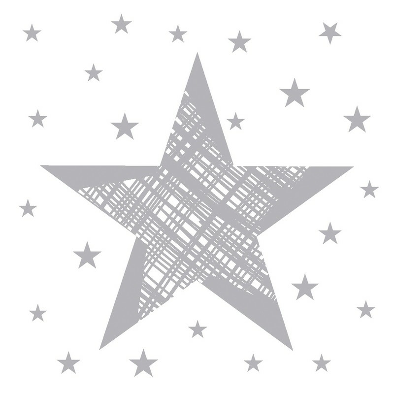 Tissue Szalvéta, karácsonyi csillag mintás, 33 x 33 cm, 3-rétegű