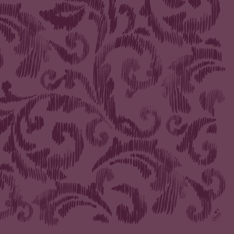 Dunilin® textil hatású mintás Szalvéta, 40 x 40 cm, lila színű