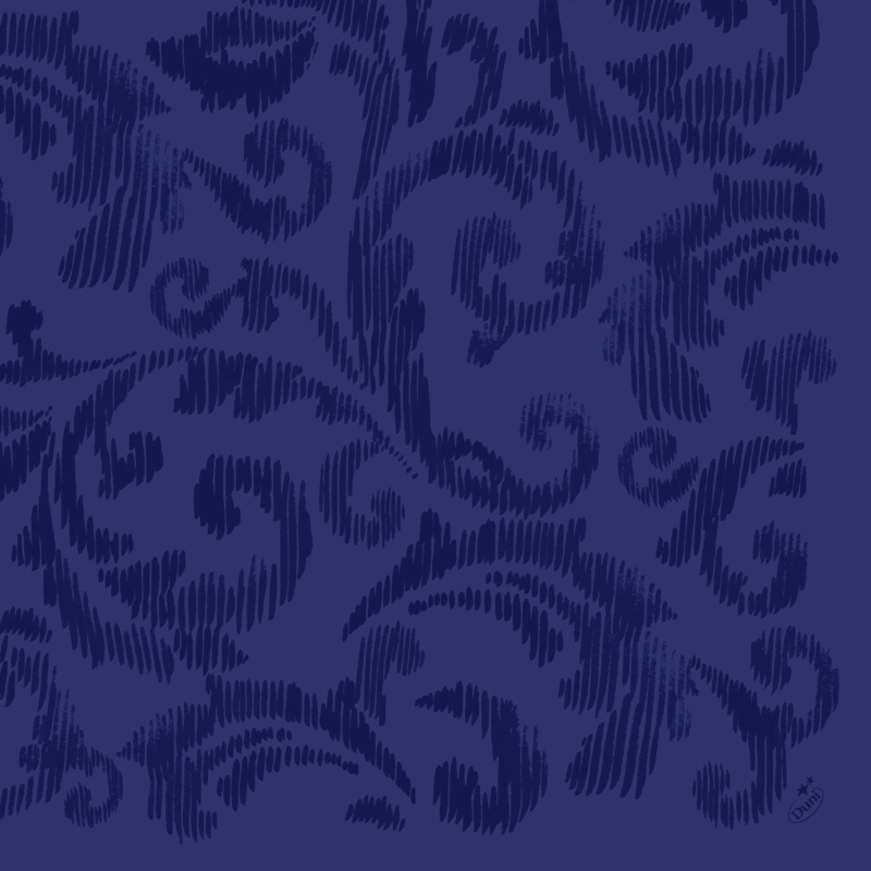 Dunilin® textil hatású mintás Szalvéta, 40 x 40 cm, sötétkék színű