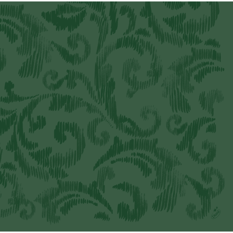 Dunilin® textil hatású Szalvéta, sötétzöld mintás, 40 x 40 cm