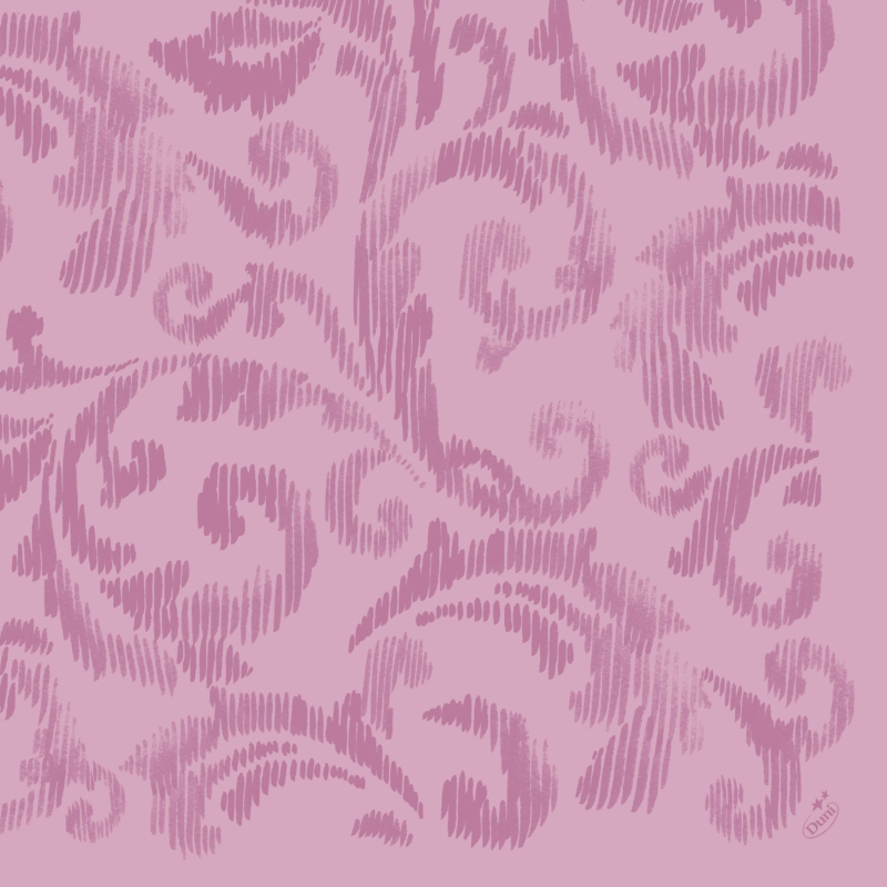 Dunilin® textil hatású mintás Szalvéta, 40 x 40 cm, rózsaszín színű