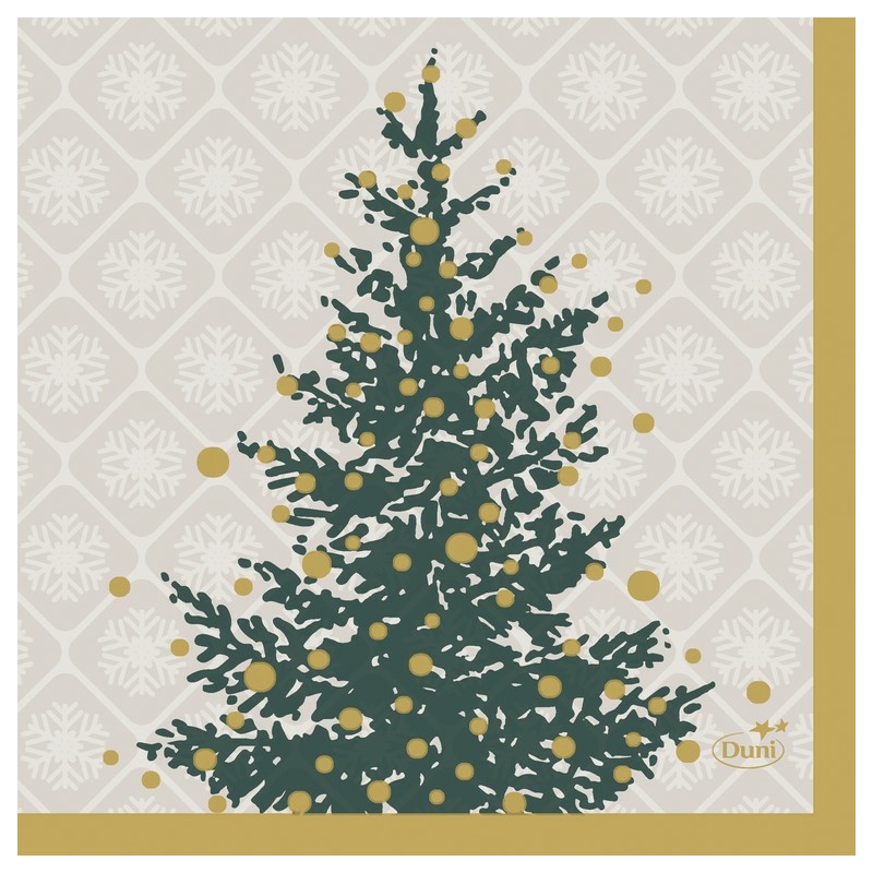 Tissue Szalvéta, karácsonyi, fenyőfa mintás, 24 x 24 cm, 3-rétegű
