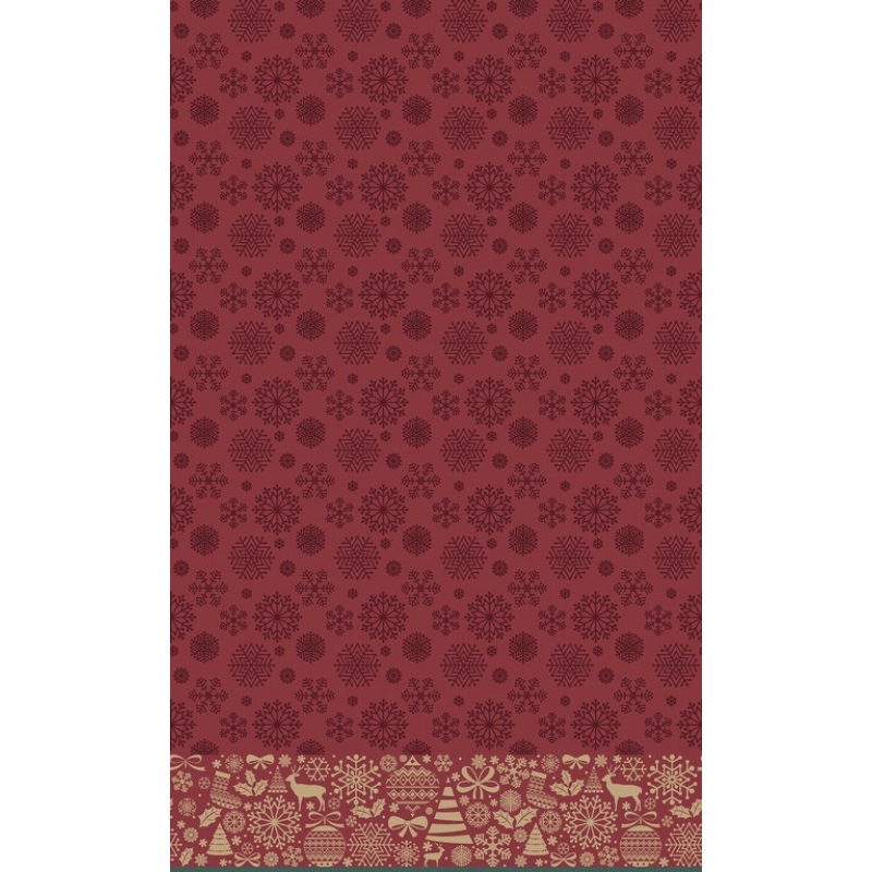 Dunicel® Asztalterítő bordó-arany karácsonyi mintás, 138 x 220 cm
