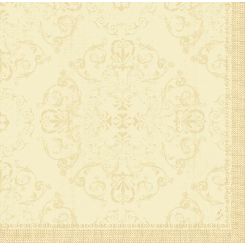 Dunilin® textil hatású Szalvéta, krém Opulent mintás, 40 x 40 cm, 1/4 hajtású, 45 db/csomag