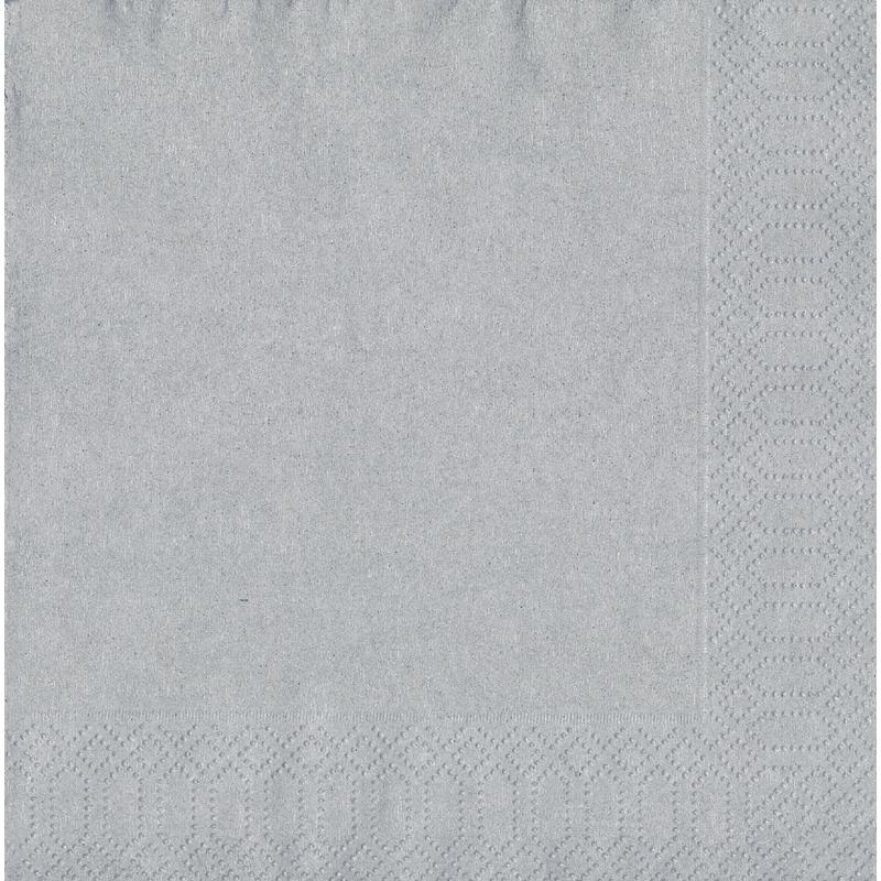 Tissue Szalvéta, ezüst, 40 x 40 cm, 3-rétegű