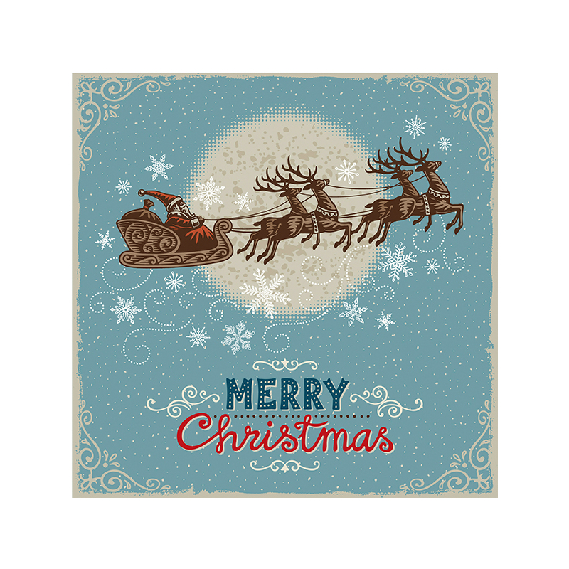 Paper+Design® Tissue karácsonyi, Télapó szán mintás Szalvéta, 33 x 33 cm, 3-rétegű