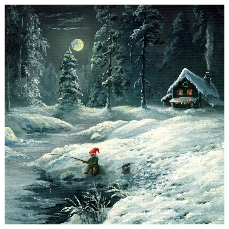Paper+Design Tissue Szalvéta, karácsonyi, téli erdő mintás 33 x 33 cm, 3-rétegű