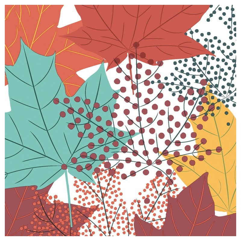 Paper+Design Tissue Szalvéta, őszi levél mintás, 33 x 33 cm, 3-rétegű