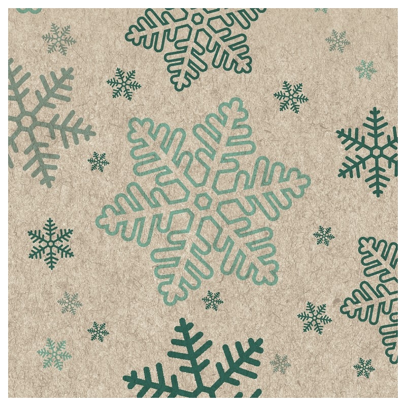 Paper+Design Tissue Szalvéta, karácsonyi, hópehely mintás, 24 x 24 cm, 2-rétegű