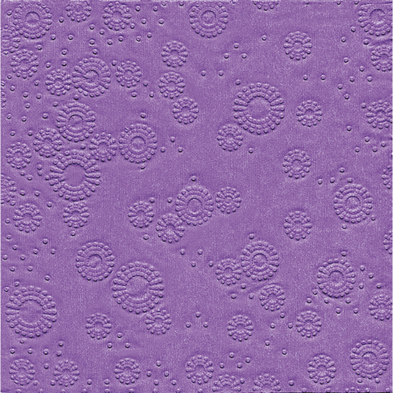 Paper+Design Tissue Szalvéta, dombornyomott, lila színű, 33 x 33 cm, 3-rétegű
