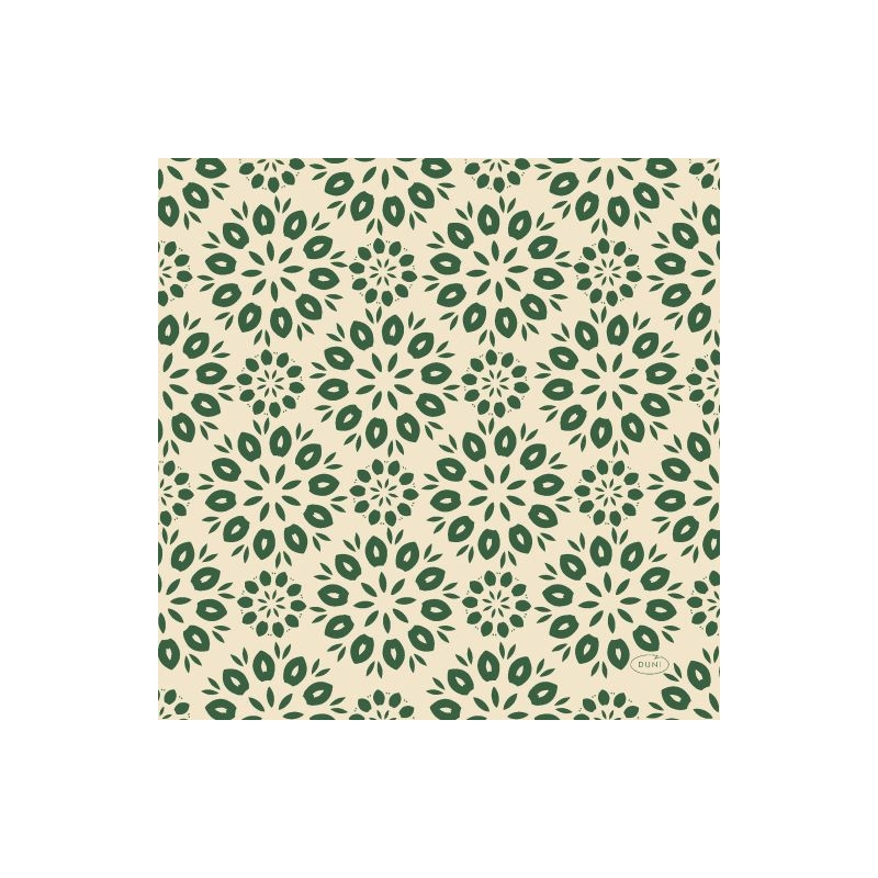 Duni Tissue Szalvéta, zöld mintás, 33x33 cm, 3-rétegű