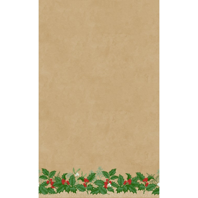 Dunicel® Asztalterítő karácsonyi piros bogyó mintás, 138 x 220 cm