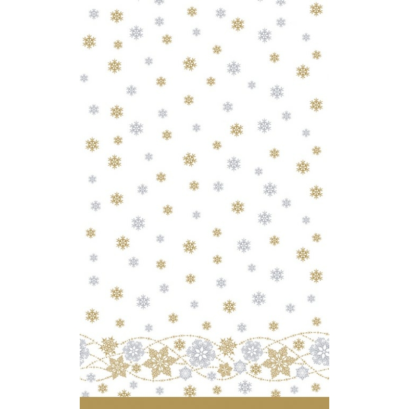 Dunicel® Asztalterítő karácsonyi, hópehely mintás, 138 x 280 cm