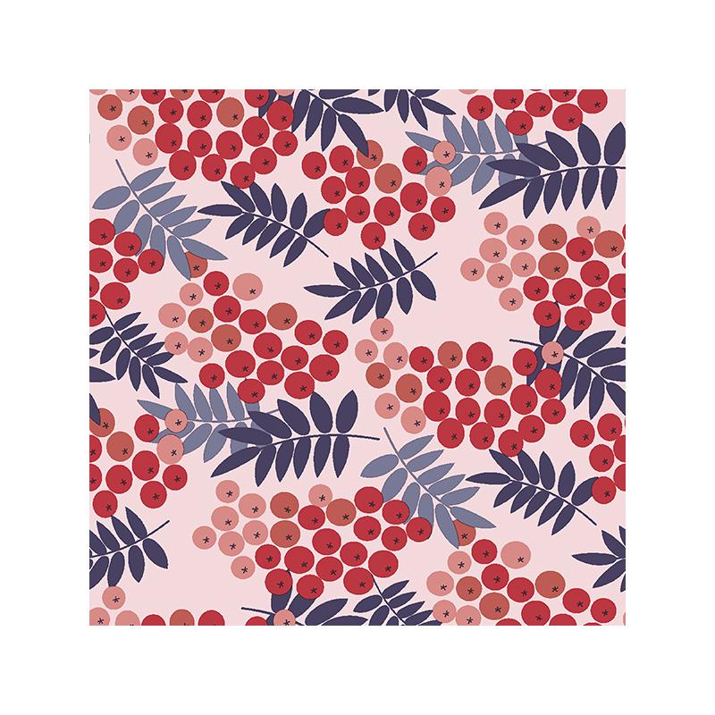 Paper+Design® Tissue vörös bogyó mintás Szalvéta, 24 x 24 cm, 3-rétegű