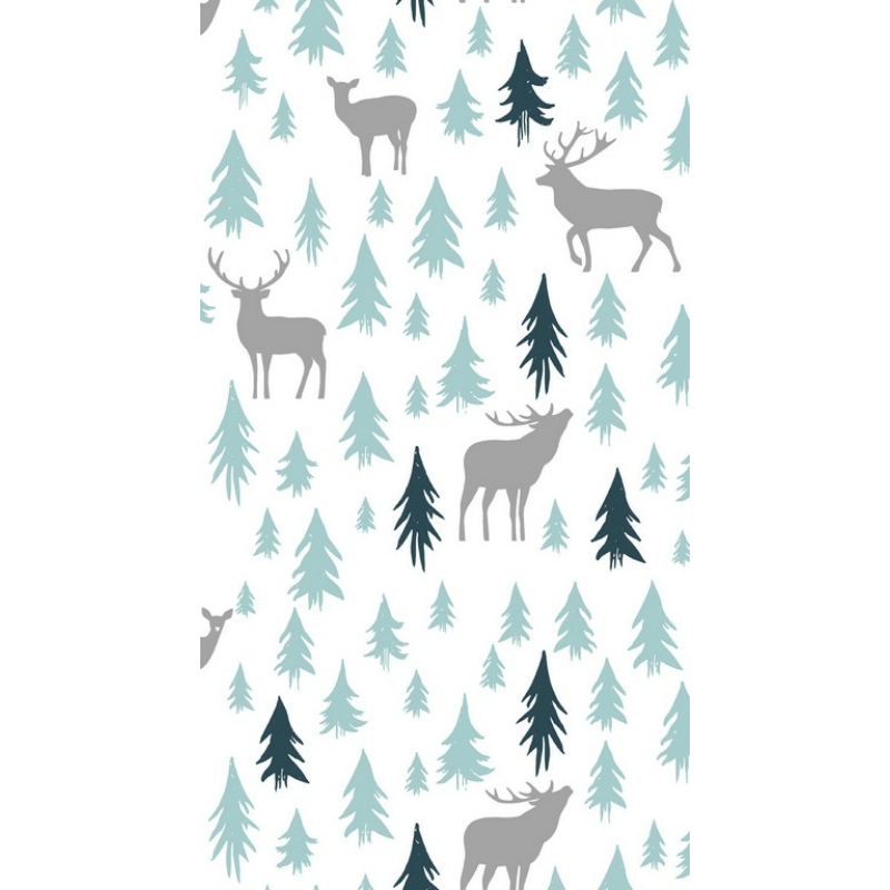 Paper+Design Tissue Szalvéta, karácsonyi, fenyőerdő, szarvas mintás, 33 x 40 cm, 3-rétegű