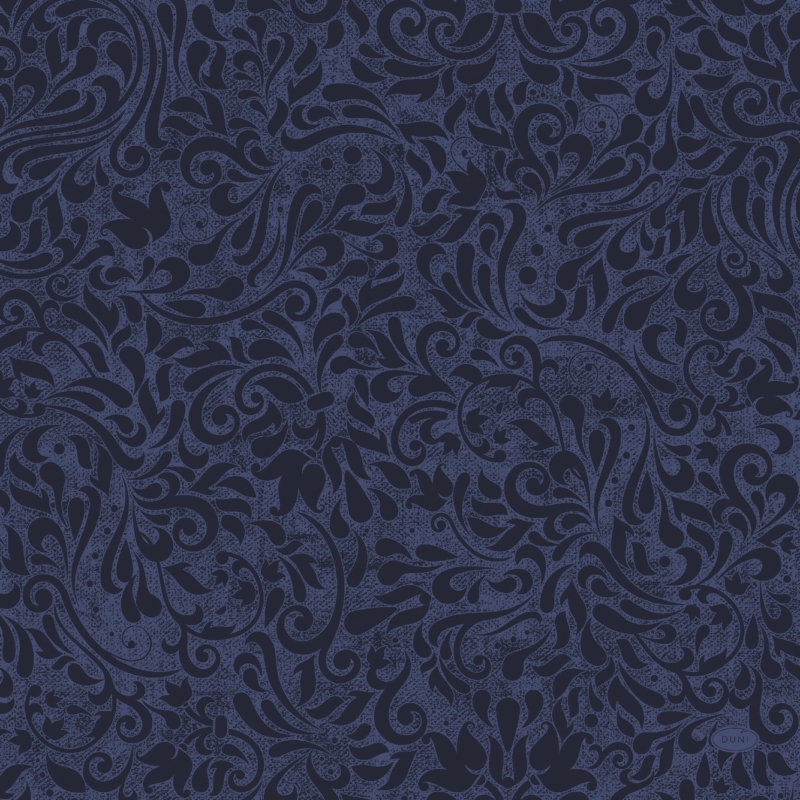 Dunisoft® textil hatású Szalvéta, sötétkék mintás 40 x 40 cm