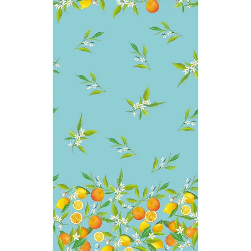 Dunisilk® vízálló Asztalterítő, citrom gyümölcsös mintás, 138 x 220 cm