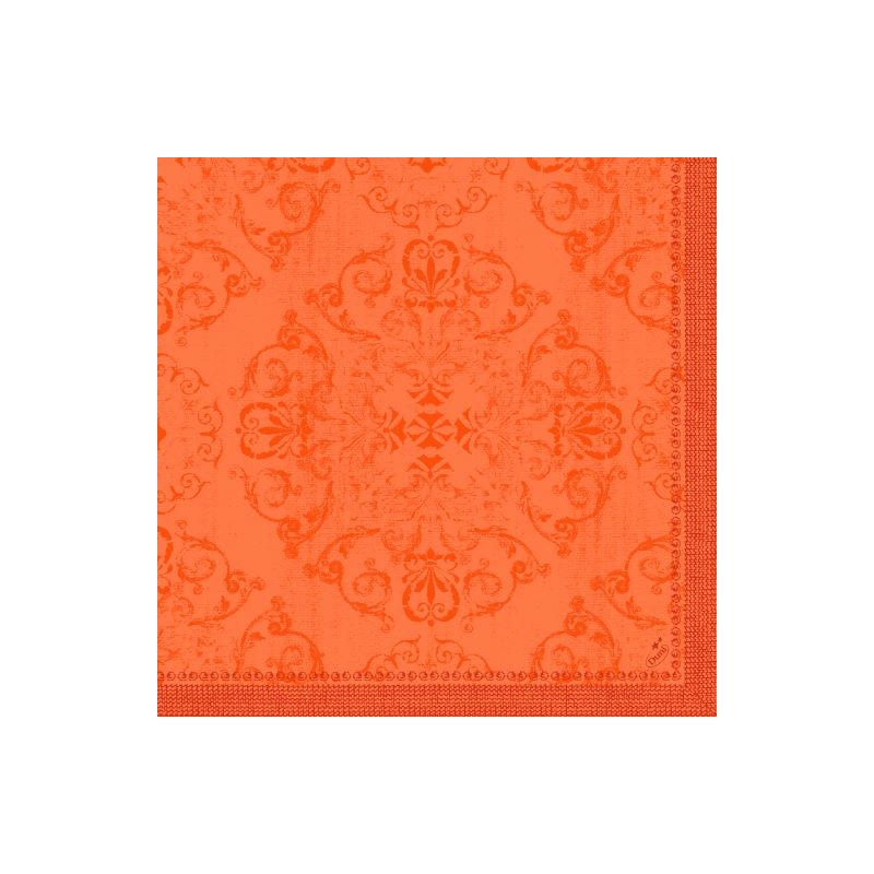Dunilin® textil hatású Szalvéta, narancssárga Opulent mintás, 40 x 40 cm, 1/4 hajtású, 45 db/csomag