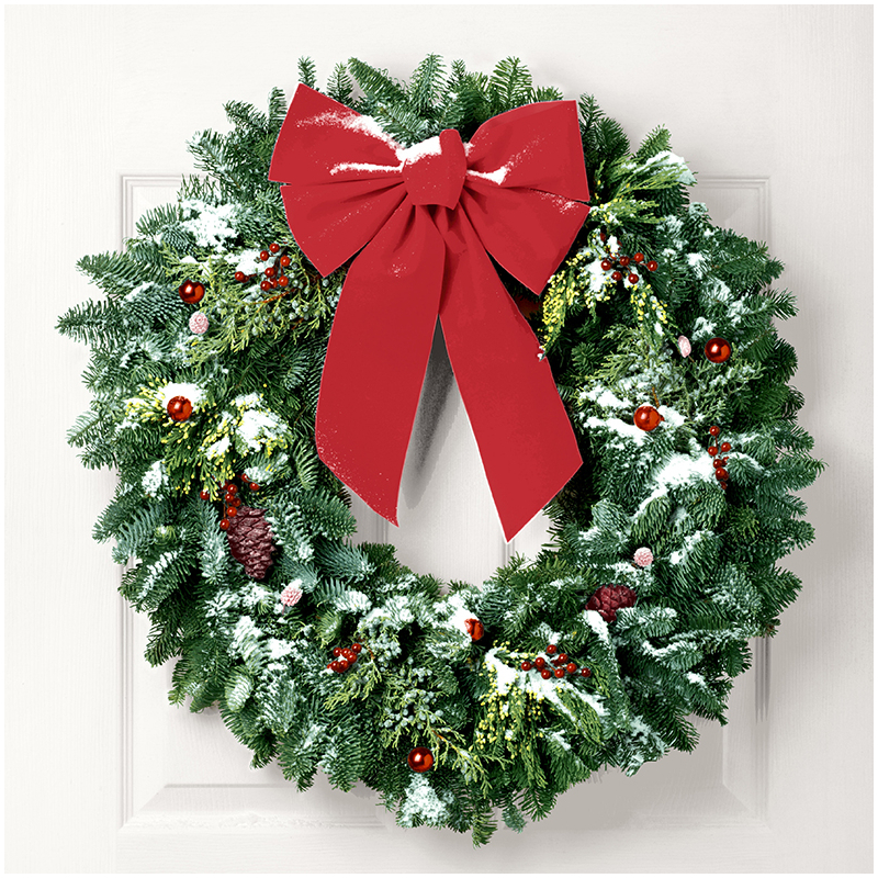 Paper+Design® Tissue karácsonyi, téli ajtódísz, koszorú mintás Szalvéta, 33 x 33 cm, 3-rétegű