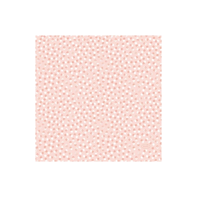 Duni® Tissue Szalvéta, pont mintás, rózsaszín-púder színű, 33 x 33 cm, 1/4 hajtású, 3-rétegű, 20 db/csomag