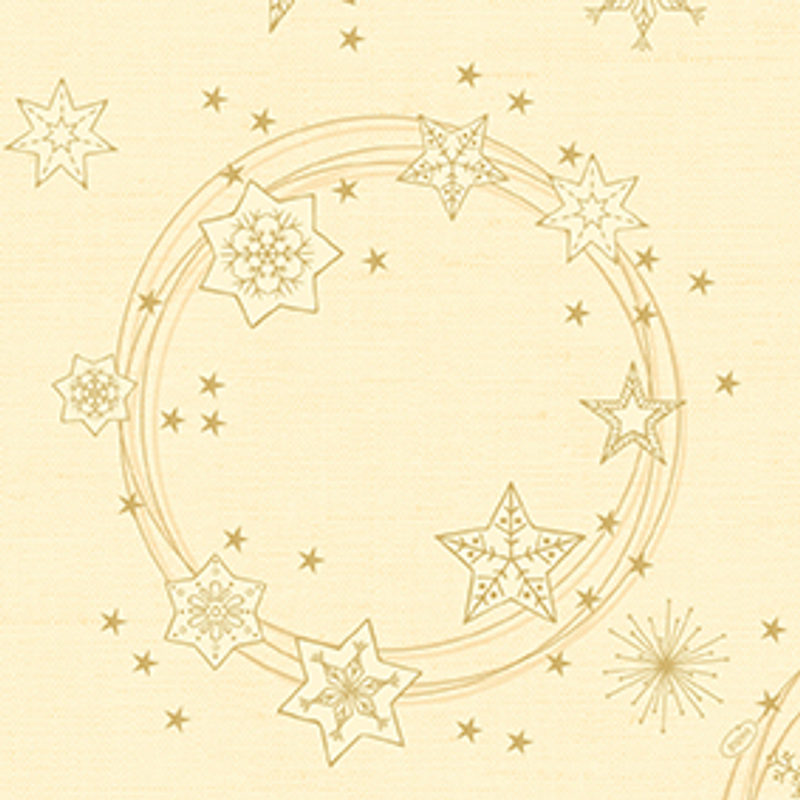 Dunisoft® textil hatású Szalvéta, krém-arany csillag mintás, 40 x 40 cm, 1/4 hajtású, 60 db/csomag