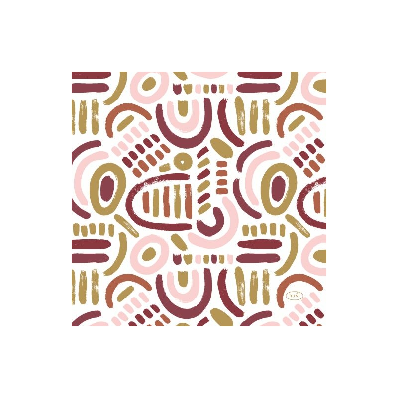 Duni® Tissue Szalvéta, modern mintás, 33 x 33 cm, 1/4 hajtású, 3-rétegű, 20 db/csomag