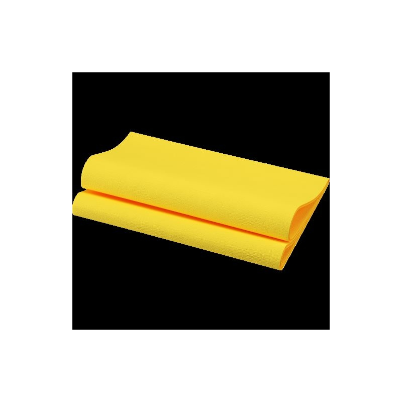 Bio Dunisoft® textil hatású Szalvéta, sárga színű, 40 x 40 cm, 1/4 hajtású, 12 db/csomag