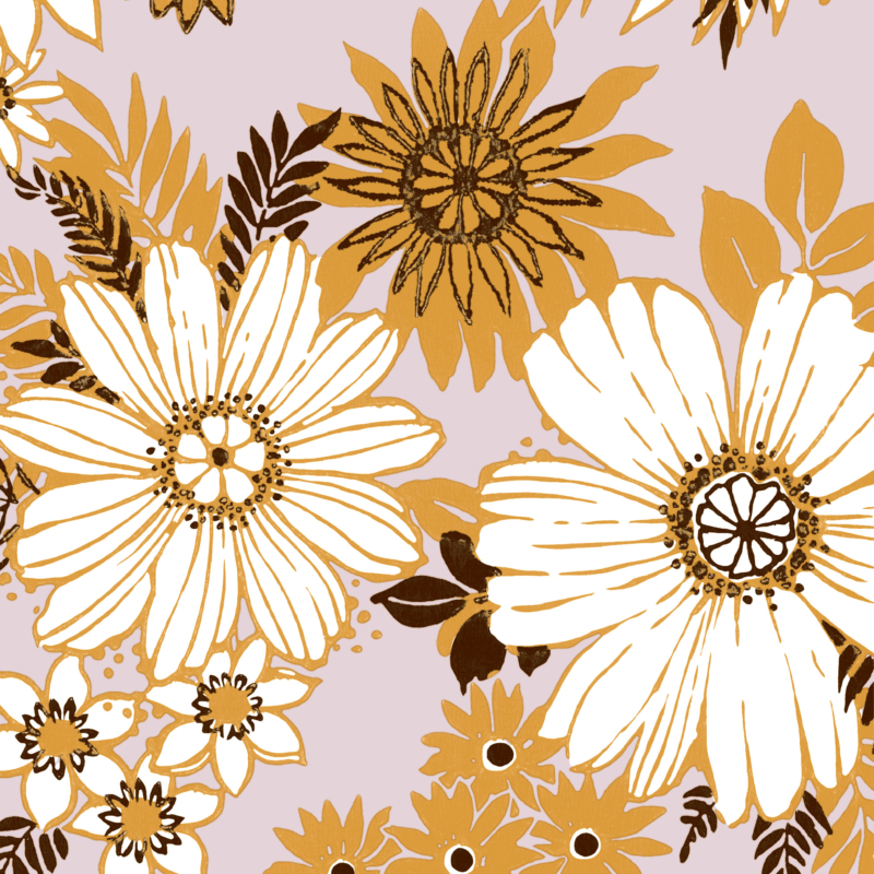Paper+Design Tissue Szalvéta, Retro őszi virág mintás, 33 x 33 cm, 3-rétegű