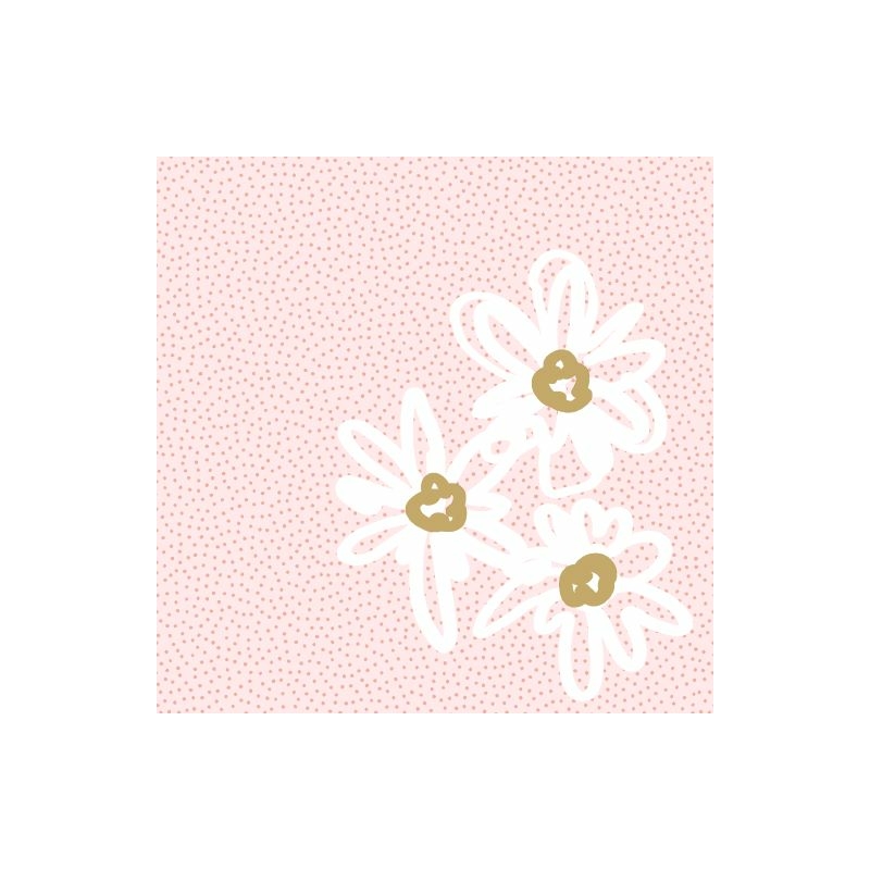 Paper+Design Tissue Szalvéta, virág mintás, 24 x 24 cm, 1/4 hajtású, 3-rétegű, 20 db/csomag