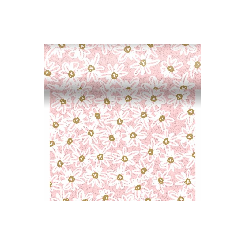 Paper+Design Dunicel® textil hatású Asztali futó, virág mintás, 0,4 x 4,8 m