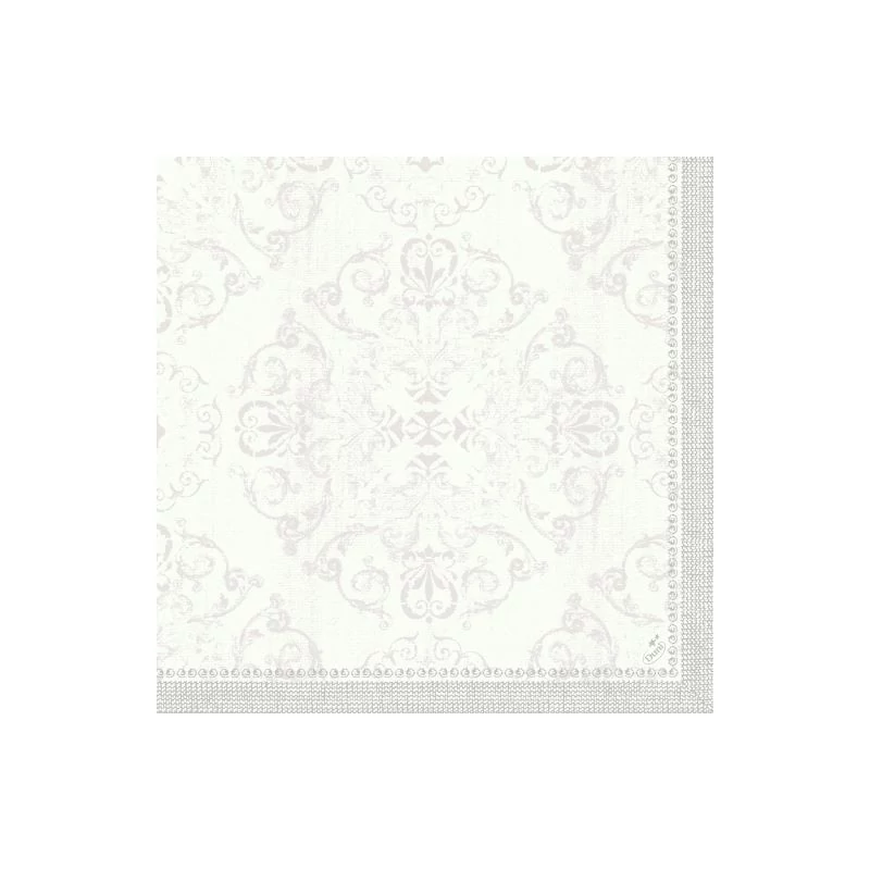 Dunilin® textil hatású Szalvéta, fehér Opulent mintás, 40 x 40 cm, 1/4 hajtású, 45 db/csomag