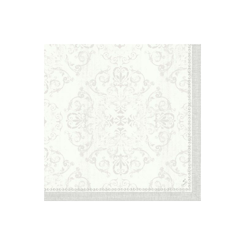 Dunilin® textil hatású Szalvéta, fehér Opulent mintás, 40 x 40 cm, 1/4 hajtású, 45 db/csomag