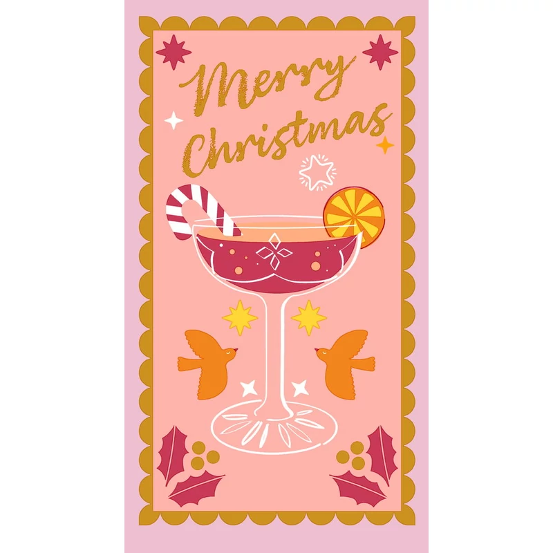 Paper+Design® Tissue Szalvéta, karácsonyi koktél mintás, 33 x 40 cm, 1/6 hajtású, 3-rétegű, 15 db/csomag