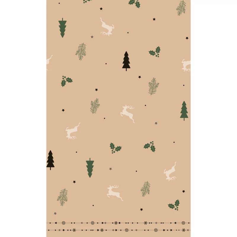 Dunicel® textil hatású papír Asztalterítő, karácsonyi mintás, 138 x 220 cm, nem vízálló