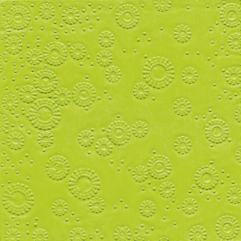 Paper+Design Tissue Szalvéta, dombornyomott, kiwi színű, 33 x 33 cm, 3-rétegű