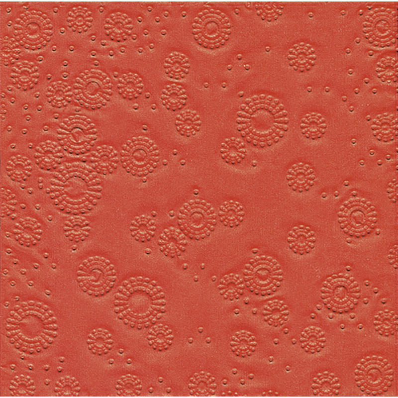 Paper+Design Tissue Szalvéta, dombornyomott, piros színű, 33 x 33 cm, 3-rétegű