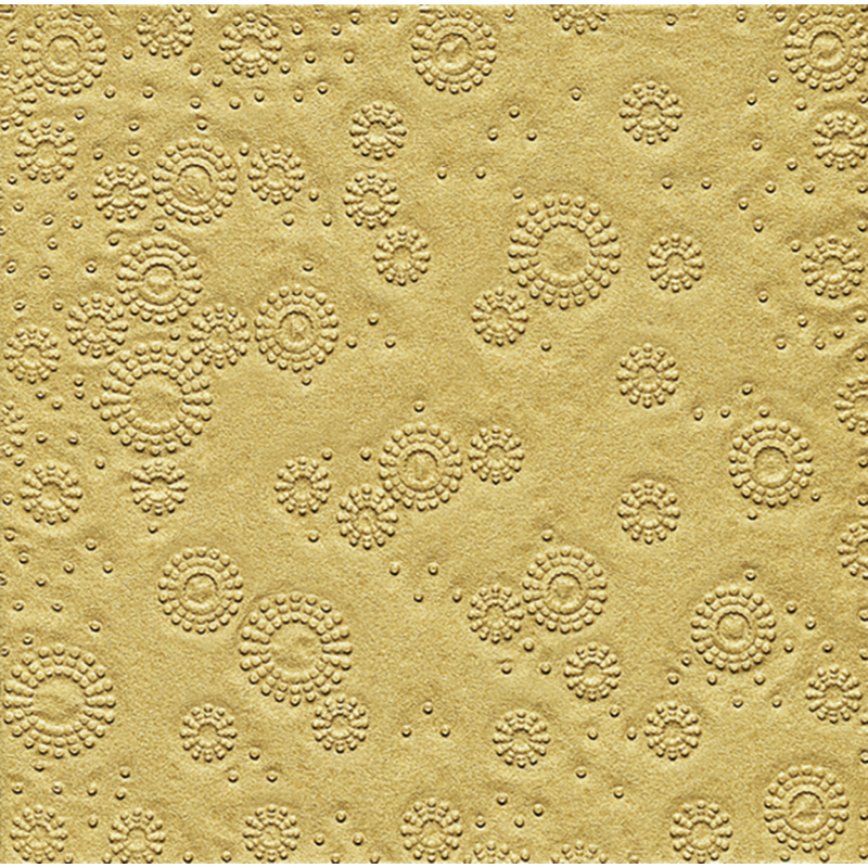 Paper+Design Tissue Szalvéta, dombornyomott, arany színű, 33 x 33 cm, 3-rétegű