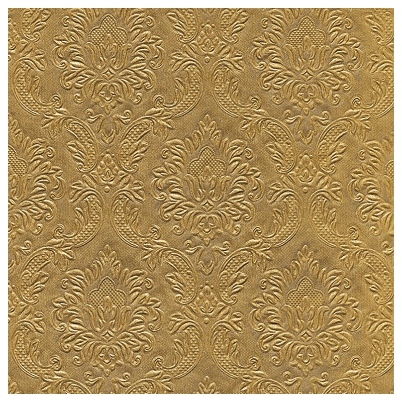 Paper+Design Tissue Szalvéta, dombornyomott, arany, 40 x 40 cm, 3-rétegű