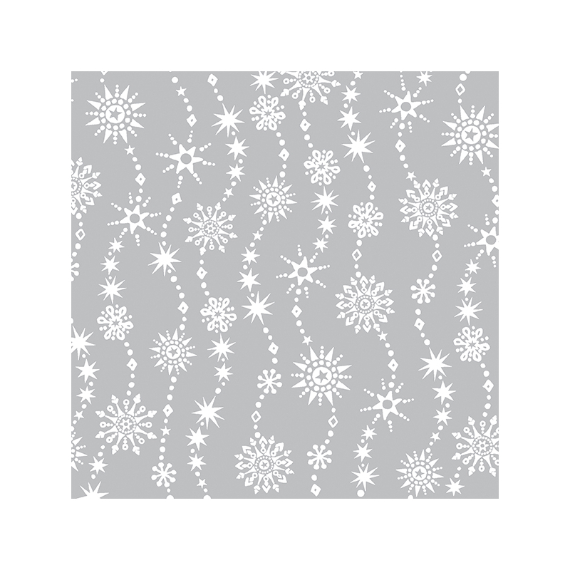 Paper+Design® Tissue karácsonyi, ezüst mintás Szalvéta, 33 x 33 cm, 3-rétegű