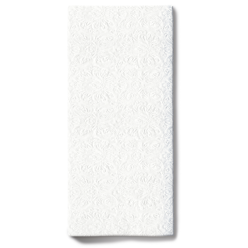 Paper+Design Tissue Asztali futó, dombornyomott, fehér, 600 x 33 cm, 3-rétegű