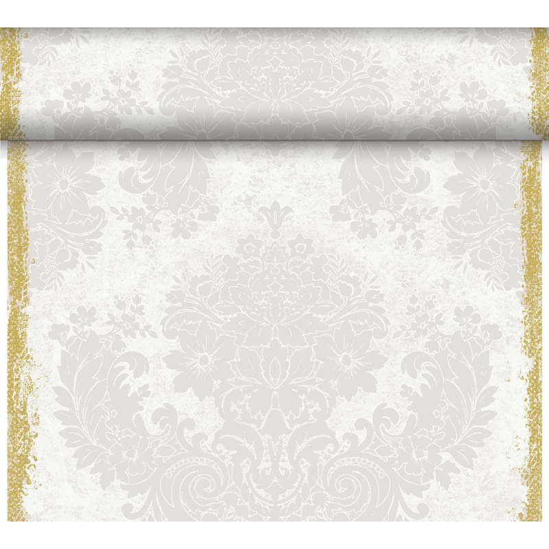 Dunicel® Asztali futó törtfehér arany mintás, 0,40 x 24 m
